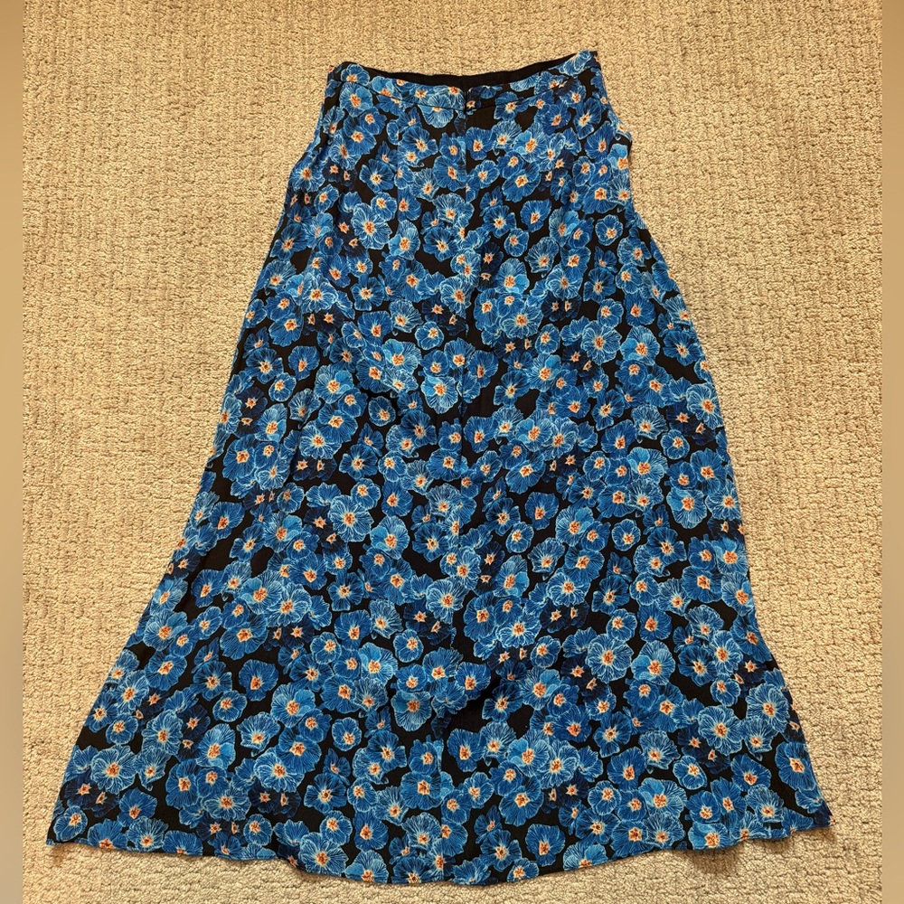 Wilfred Blue Floral A-Line Skirt